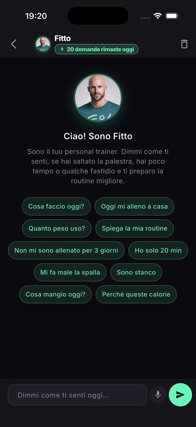 Chat con Fitto, il coach con intelligenza artificiale